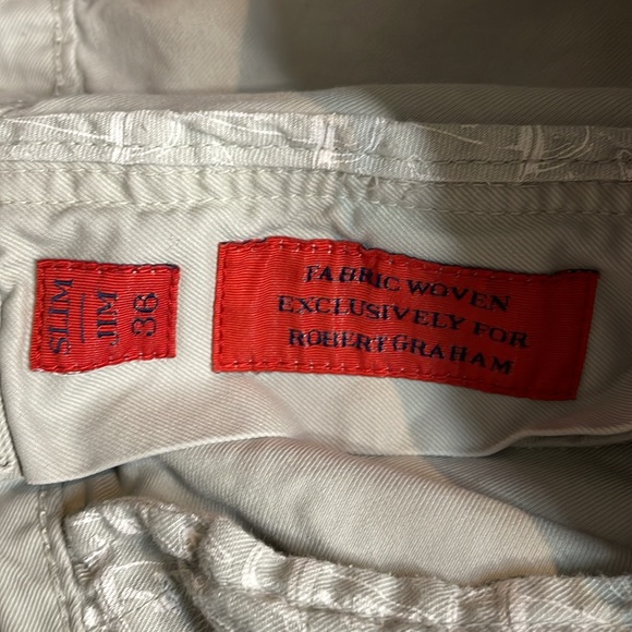 ROBERT GRAHAM MENS SLIM JIM JEANS SILVER/GREY SIZE 36 - Picture 6 of 10
